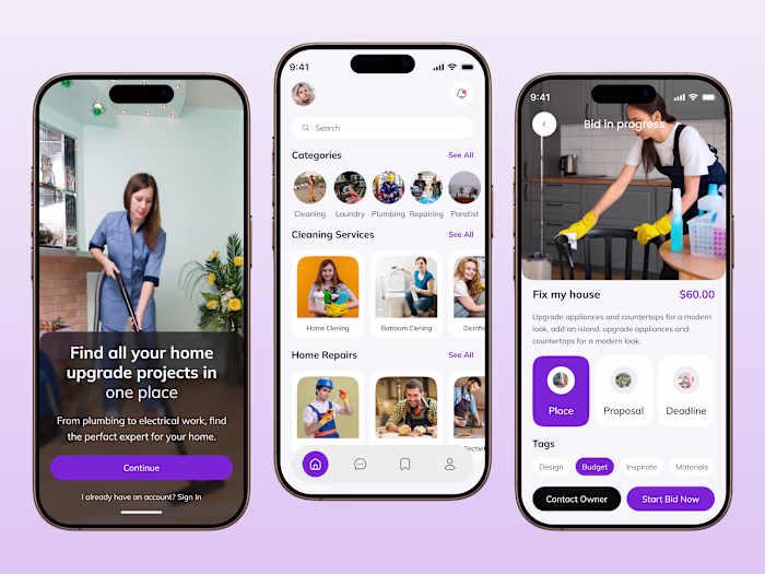 Home Cleaning Service Mobile App