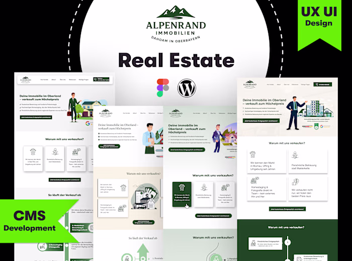 Real Estate Website UI/UX & WordPress Development