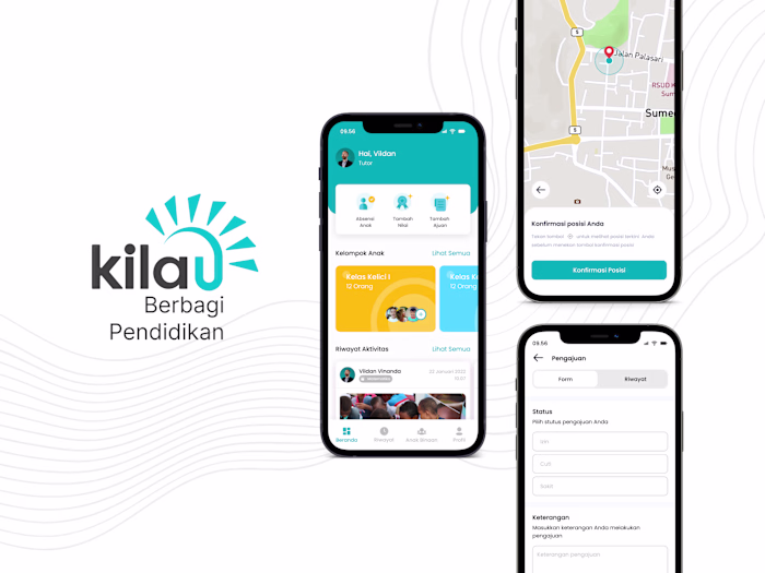 Berbagi Pendidikan Tutor - Teacher Attendance App Design