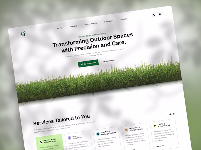 Landscaping & Outdoor Services Website