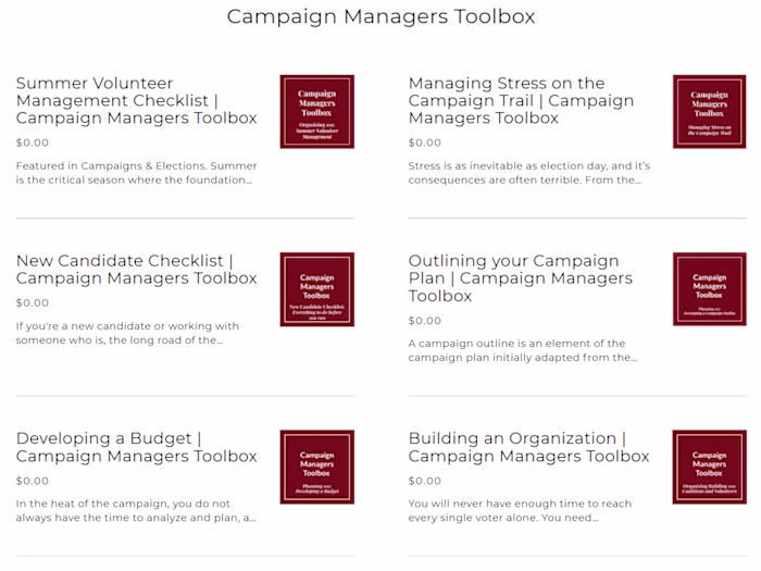 Campaign Managers Toolbox - Free e-guides