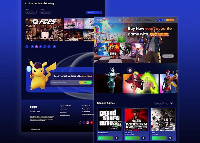 Online Game Store - Landing