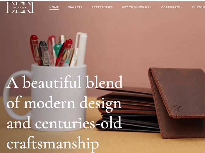 Derimilano E-Commerce Website