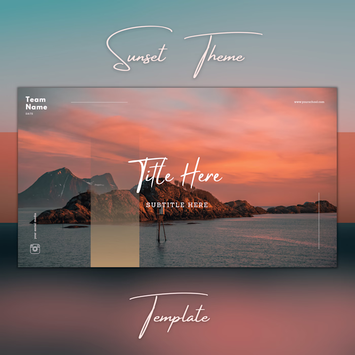 Minimalist Sunset-Themed PowerPoint Presentation