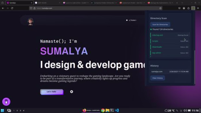 Subdomain Finder Firefox Extension Development
