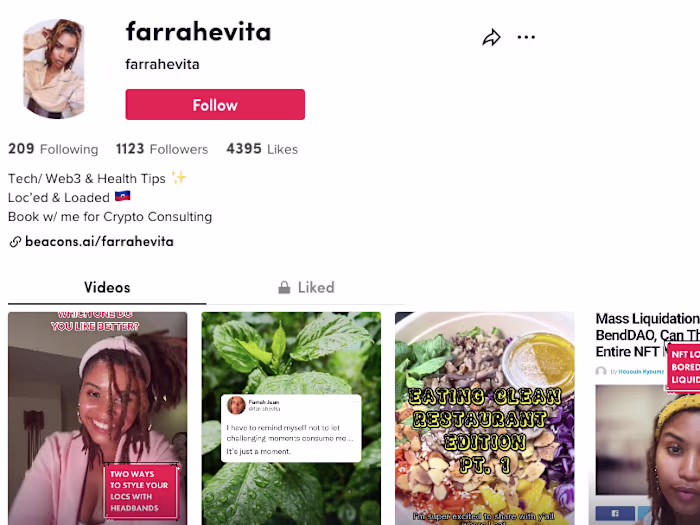 Content Creating - Personal Page