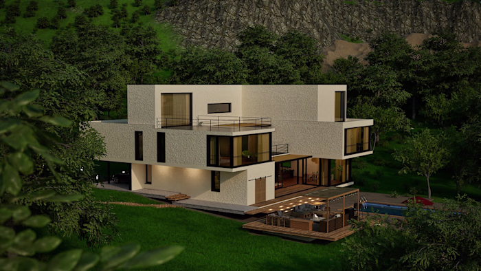 MODERN SEASIDE VILLA (Full project Without AI)