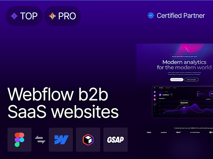 Webflow b2b SaaS websites