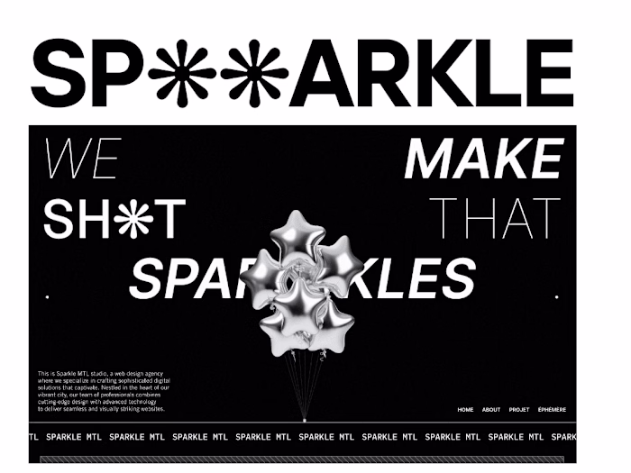 Sparkle® on Instagram: "CHROME THEMED LANDING PAGE!"