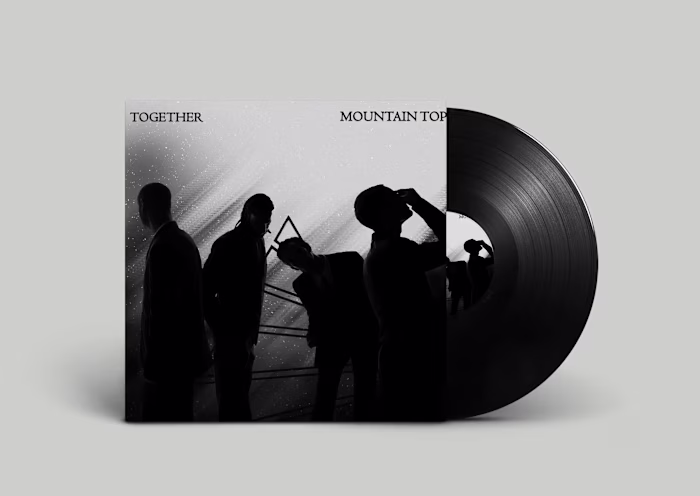 album cover and vinyl mockup