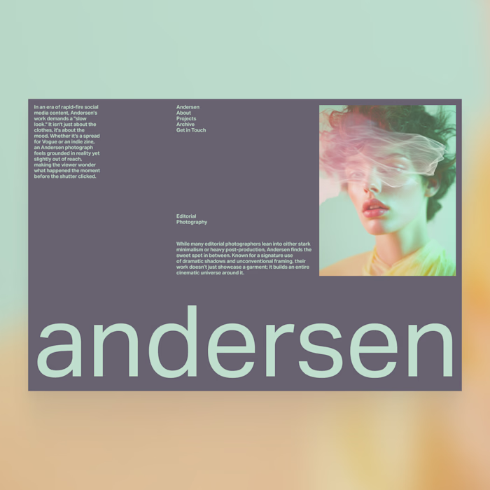 Editorial Layout A refined editorial layout where imagery ta...