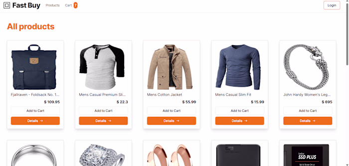 Ecommerce application in Next.js