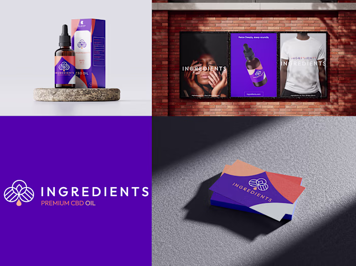 "Ingredients" logo + branding design