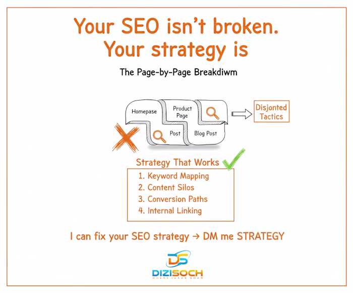 Your SEO isn't broken. Your strategy is. THE PROBLEM: Disjoi...