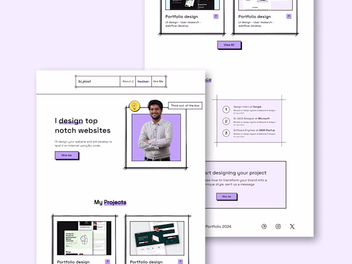Neo brutalism Portfolio 