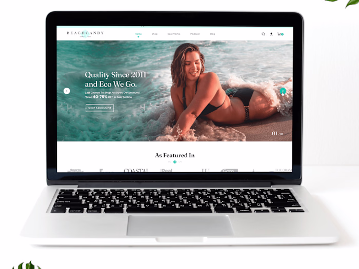 💎 Beach Candy - eCommerce Website Design (UI/UX)