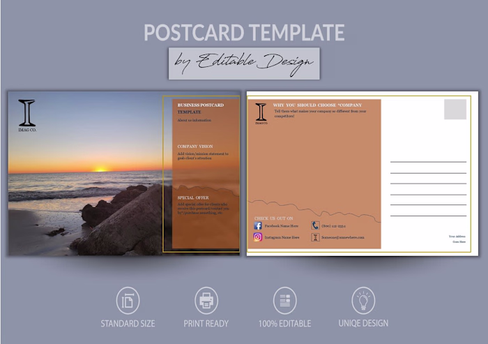 Company Beach Postcard | Etsy