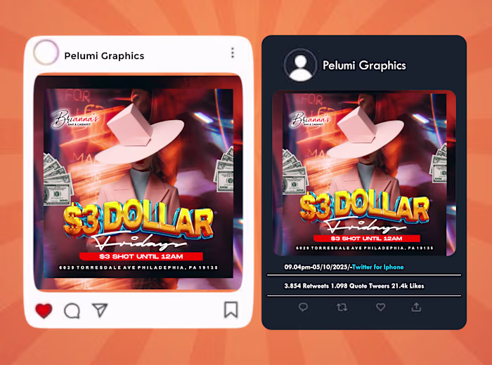 $3 Dollar Fridays Flyer Design