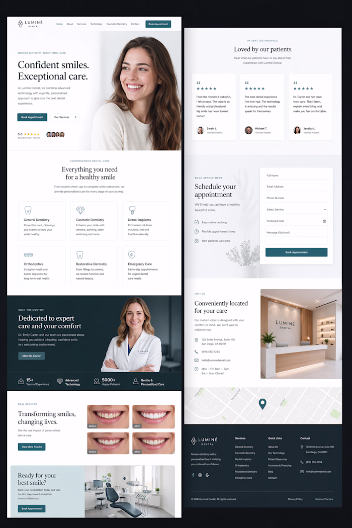 Dental websites are usually either