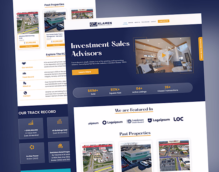 Real Estate Landing Page Design - Renter web landing ui