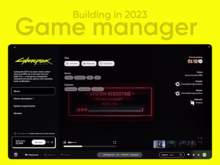 Redesigning a game marketplace for 2023
