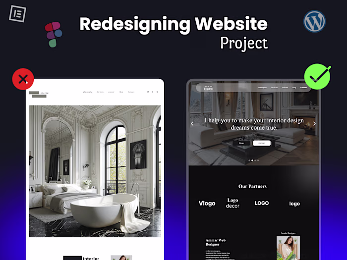 I redesigned a Website for an Interior Designer | WordPress