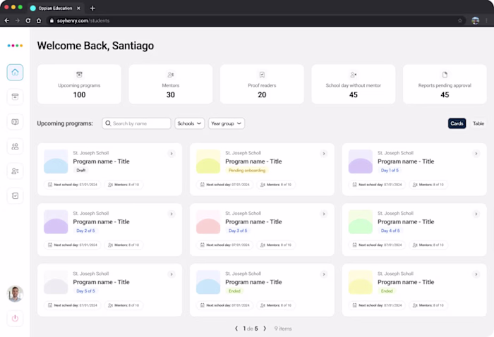Oppidan Education Scholar Program Management Platform