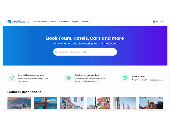 GetViagens: Next.js Travel meta-search