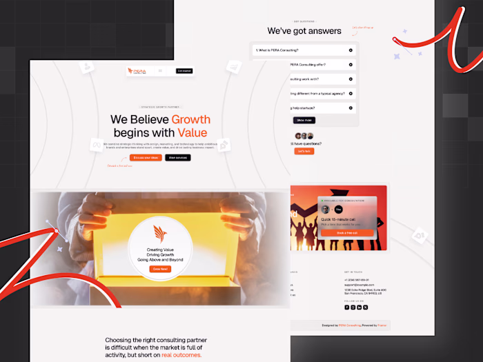 PERA Consulting – Framer Website