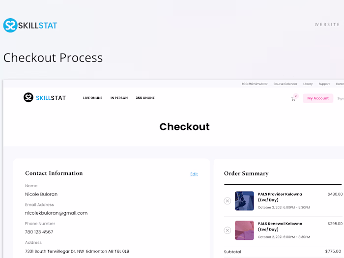Multistep Checkout Process