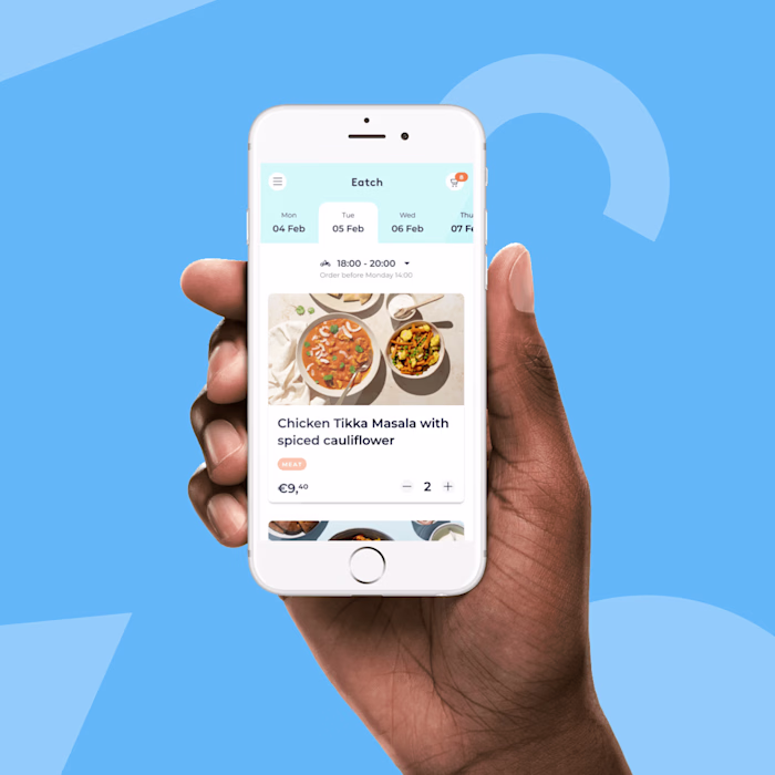 Brand development, UX/UI, packaging, food delivery app