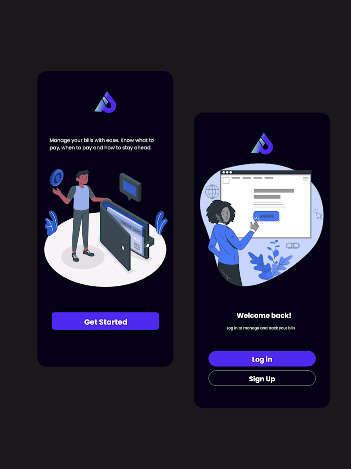 PayTracker Bill Management App Design