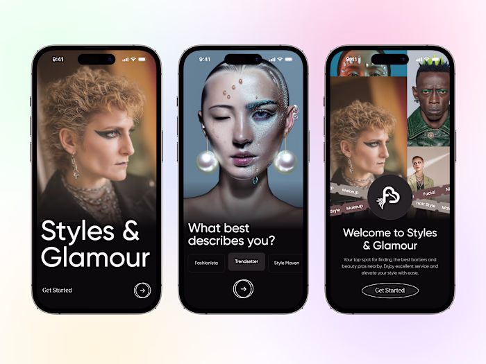 Beauty & Grooming App Onboarding UI