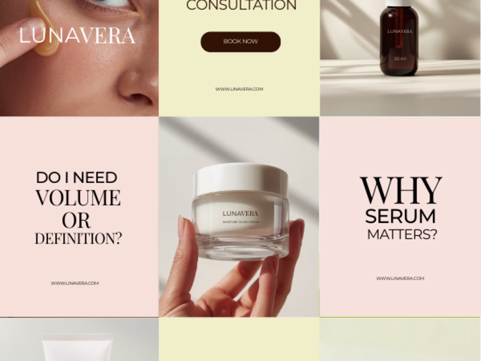 Clean Minimal Skincare Instagram Feed