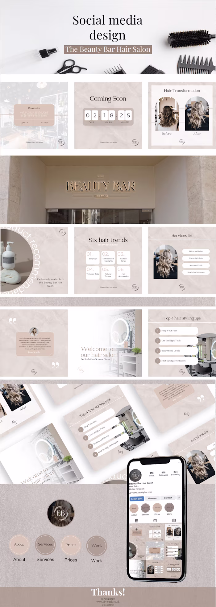 Beauty Bar Social Media Design