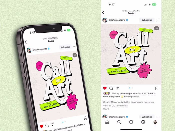 Art Call Social Media Graphic Design Support