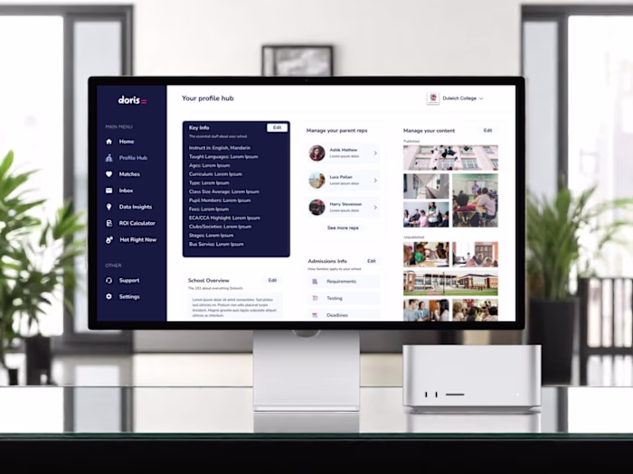  Doris School - UX/UI design, branding 