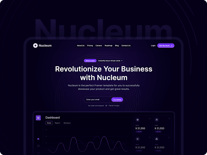 Nucleum - Startup focused template