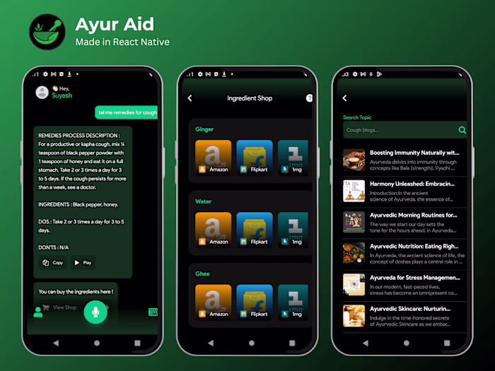 AyurAid - AI LLM based Ayurvedic Recommendation App 