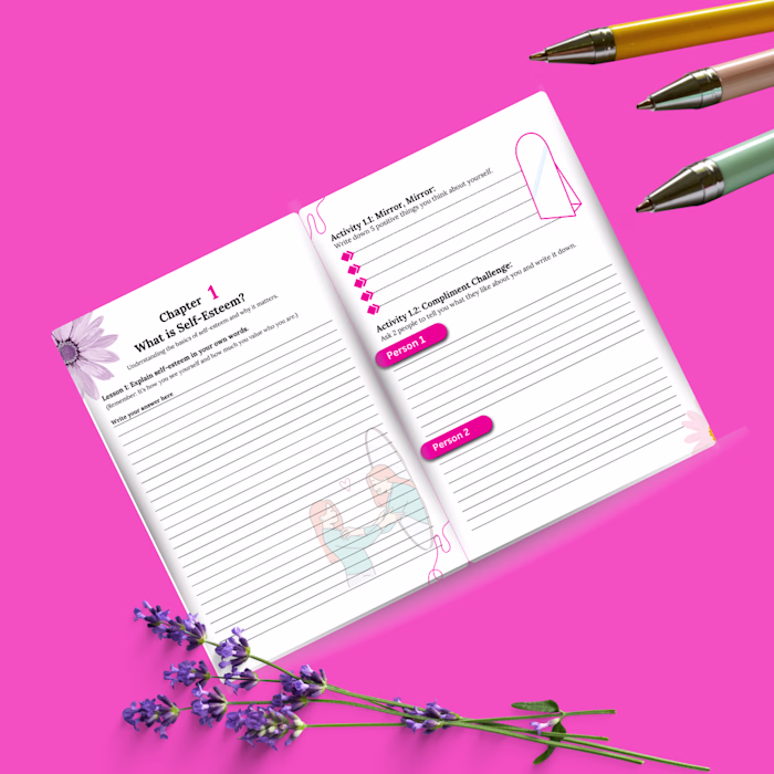 Self-Care Workbook Design for Teen Girls