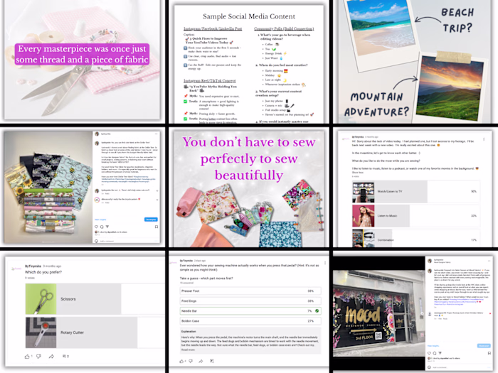 Social Media Design & Content Strategy Samples
