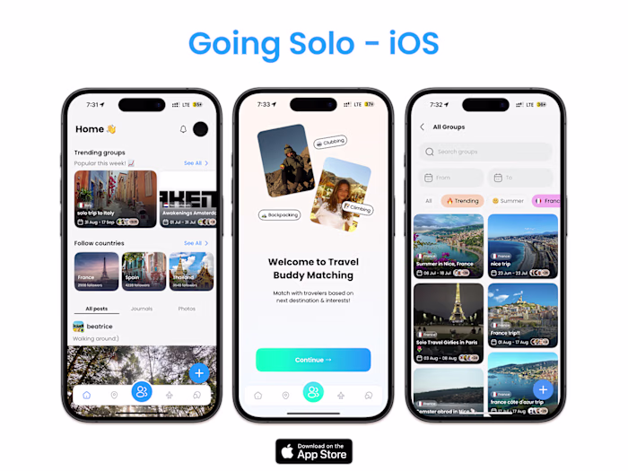 Going Solo — Travel Companion iOS App