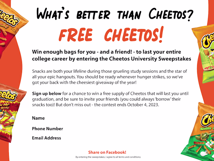 Cheetos Web Page - Spec 
