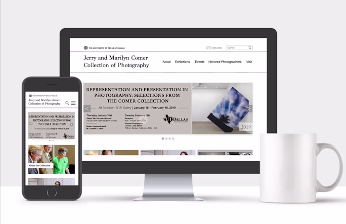 Comer Photography Collection at UTDallas Website Redesign