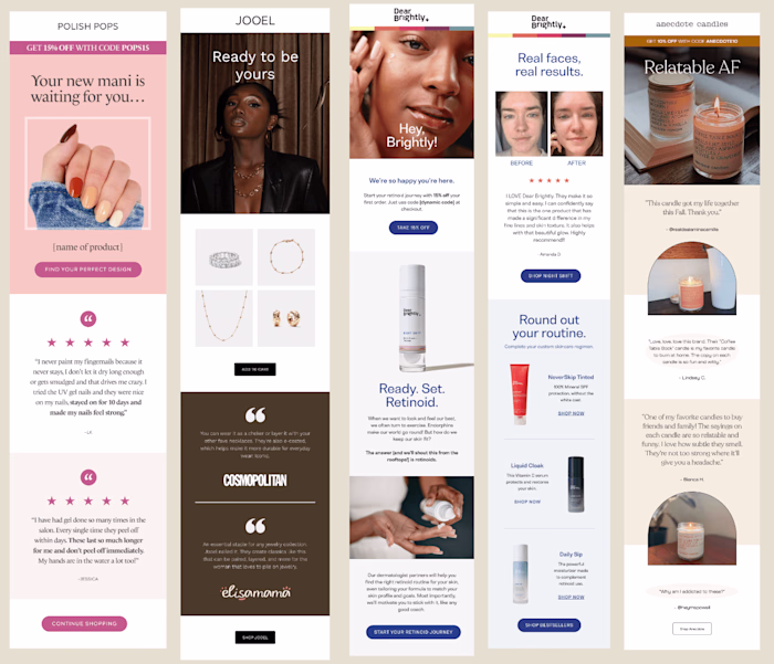 Flow & automations build out for skincare brand Dear Brightly