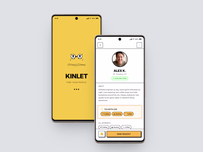 Kinlet Mobile App Design