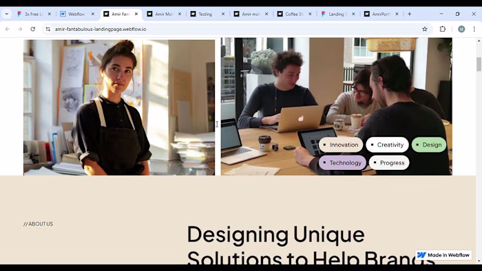 Figma into Webflow Landing Page with Micro-Animations