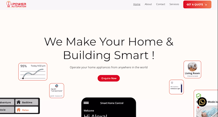 Website Design for Home Automation Company 