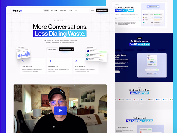 Dialer.io SaaS Website Revamp | Product UX & Conversion Strategy