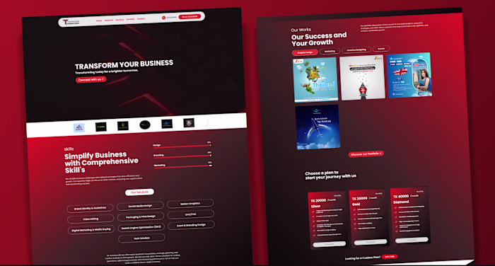 Dynamic Landing Page for Transform BD Consultancy